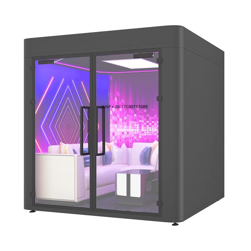 Portable Modern Mini Karaoke Booth Anti-Interference Soundproof Wall for Home Family Party KTV Pod for Recording Music