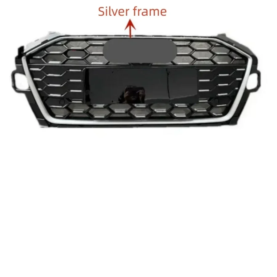 whole grill for Audi A4 Non S-line B9.5 sport style Front bumper grill with honeycomb grille ABS change to S4 2020-2022 tools