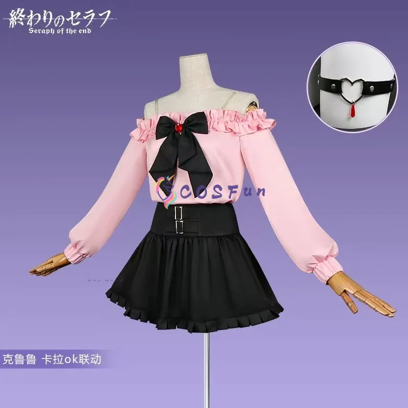 

Anime Seraph of the end Krul Tepes Cosplay Costume Role Play Women Elegant Halloween Party Dress Suit Full Set COSFun