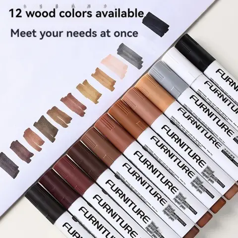 6-21Pcs Furniture Repair Pen Markers Tool Remover Wood Scratches Restore Kit Scratch Filler Paint Wooden Cabinet Floors Tables