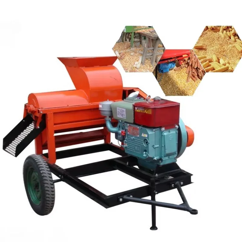 

Mini Manual Dry Maize Corn Planter Harvester Seeder Mill Thresher Sheller Feed Processing Machine Electric Engine