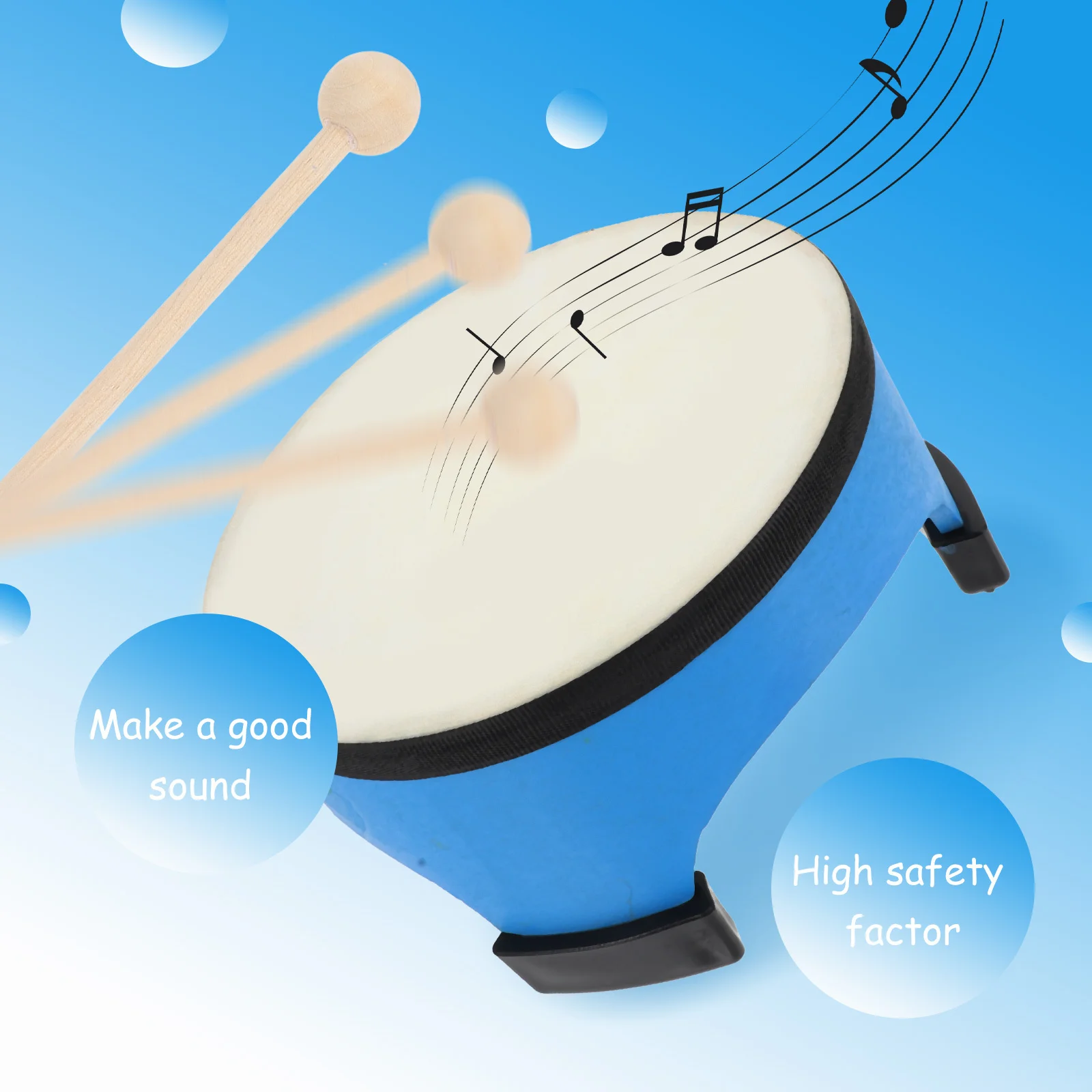 

1Set Children Percussion Sheepskin Floor Drum Music Education Tool for Early Learning and Hand Brain Coordination