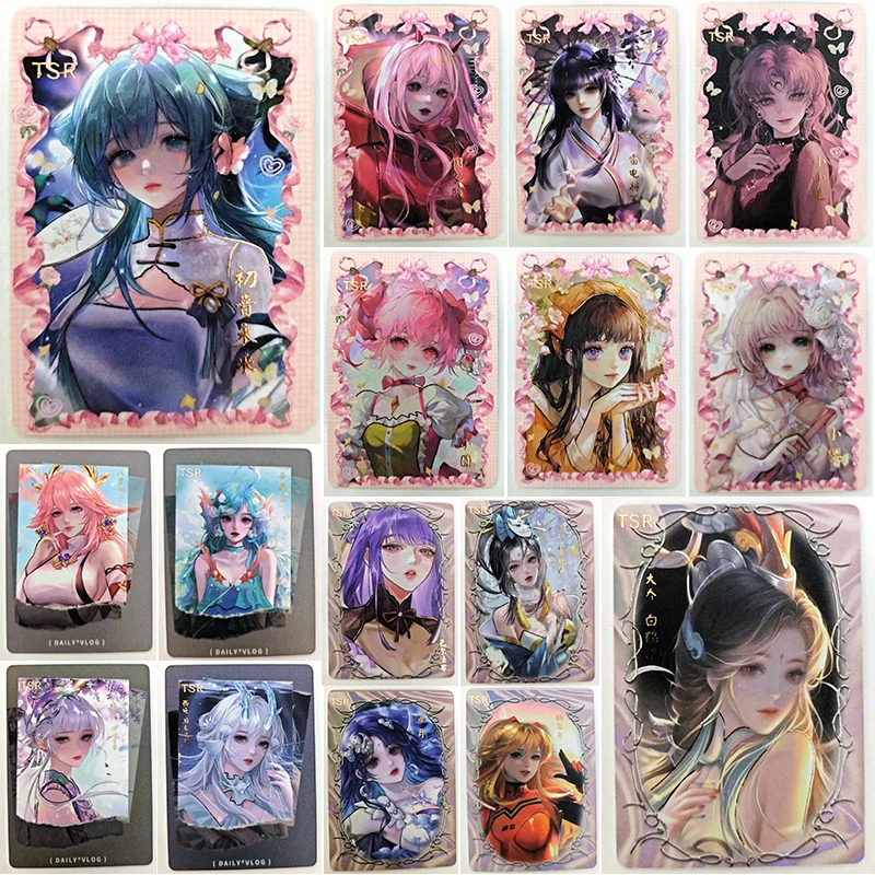 

Anime Goddess Story Characters Hatsune Miku Raiden Shogun Yae Miko Beelzebul Collectible Card Birthday Gifts Children's Toys