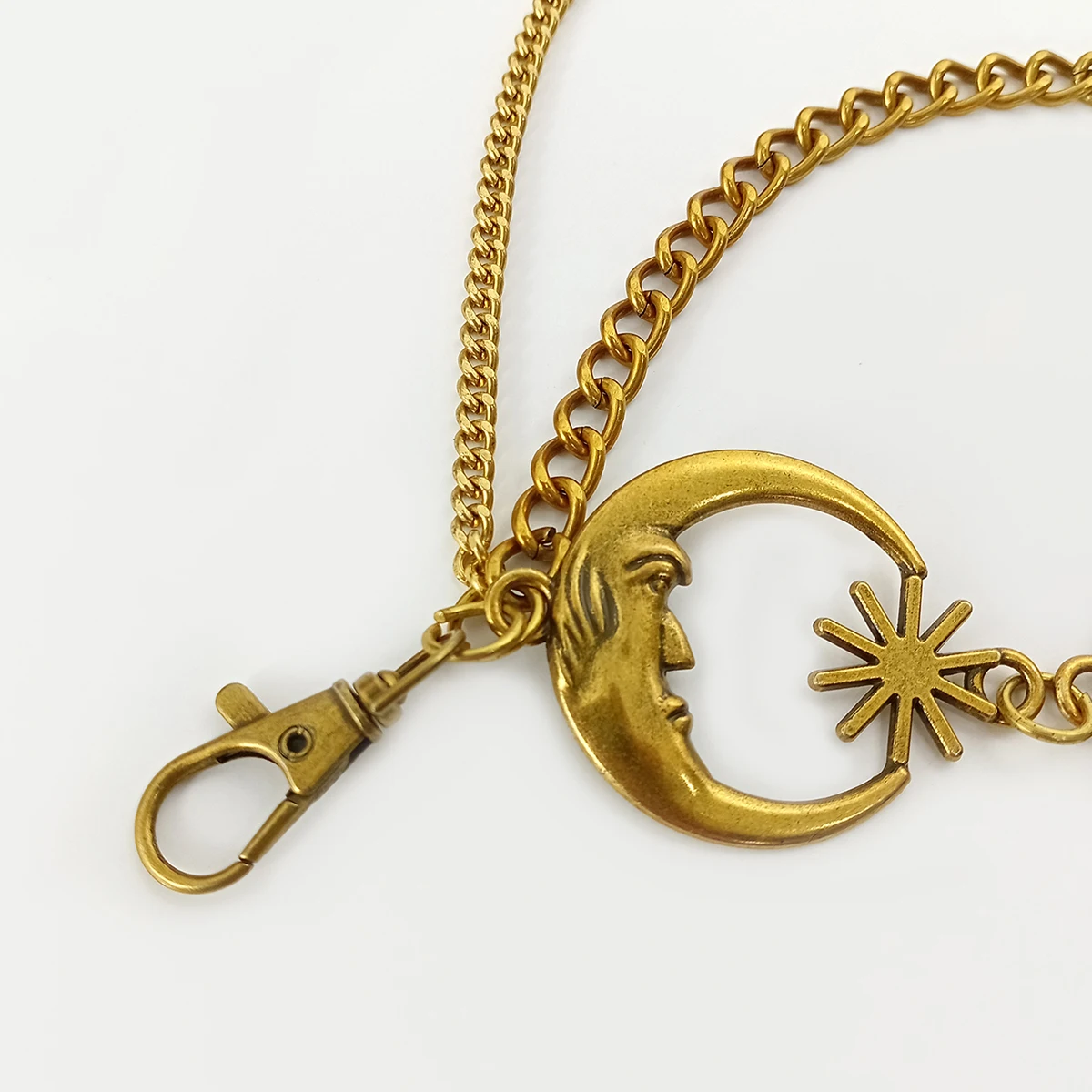Vintage Goth Mond Goldketten-Gürtel für Damen, Taillengürtel mit Quasten, Metall-Designer-Kleidkorsett, Hochwertiges Hip-Hop-Punk-Accessoire für Frauen – Detail 3