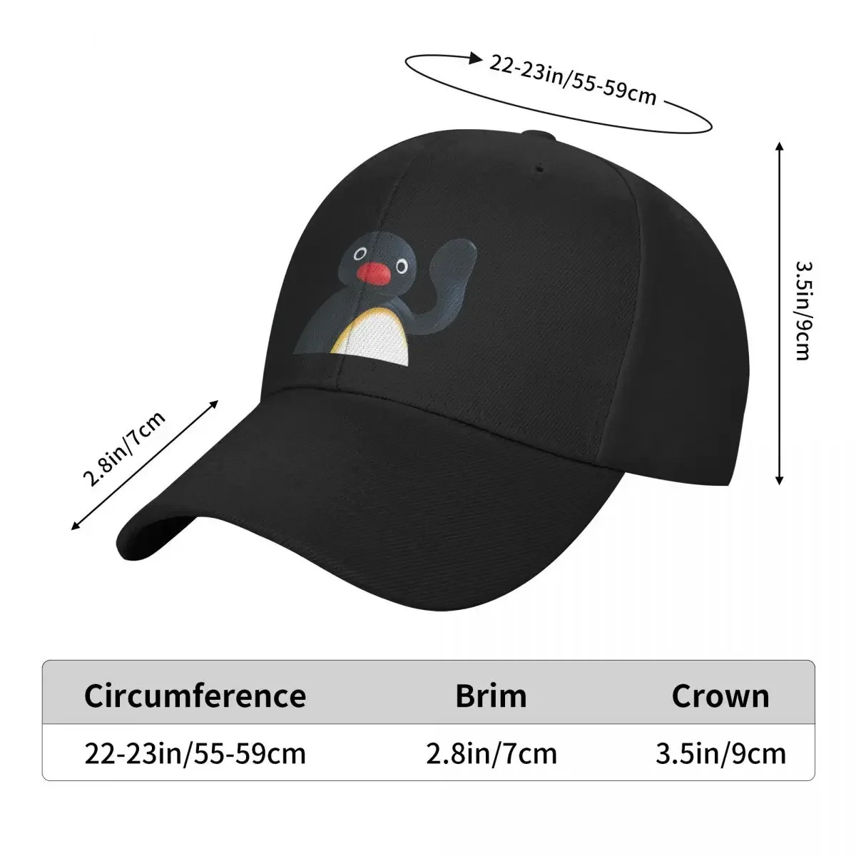 Pingu Noot Noot Baseball Cap Brand Man cap Trucker Hat Sunscreen Women's Beach Outlet Men's