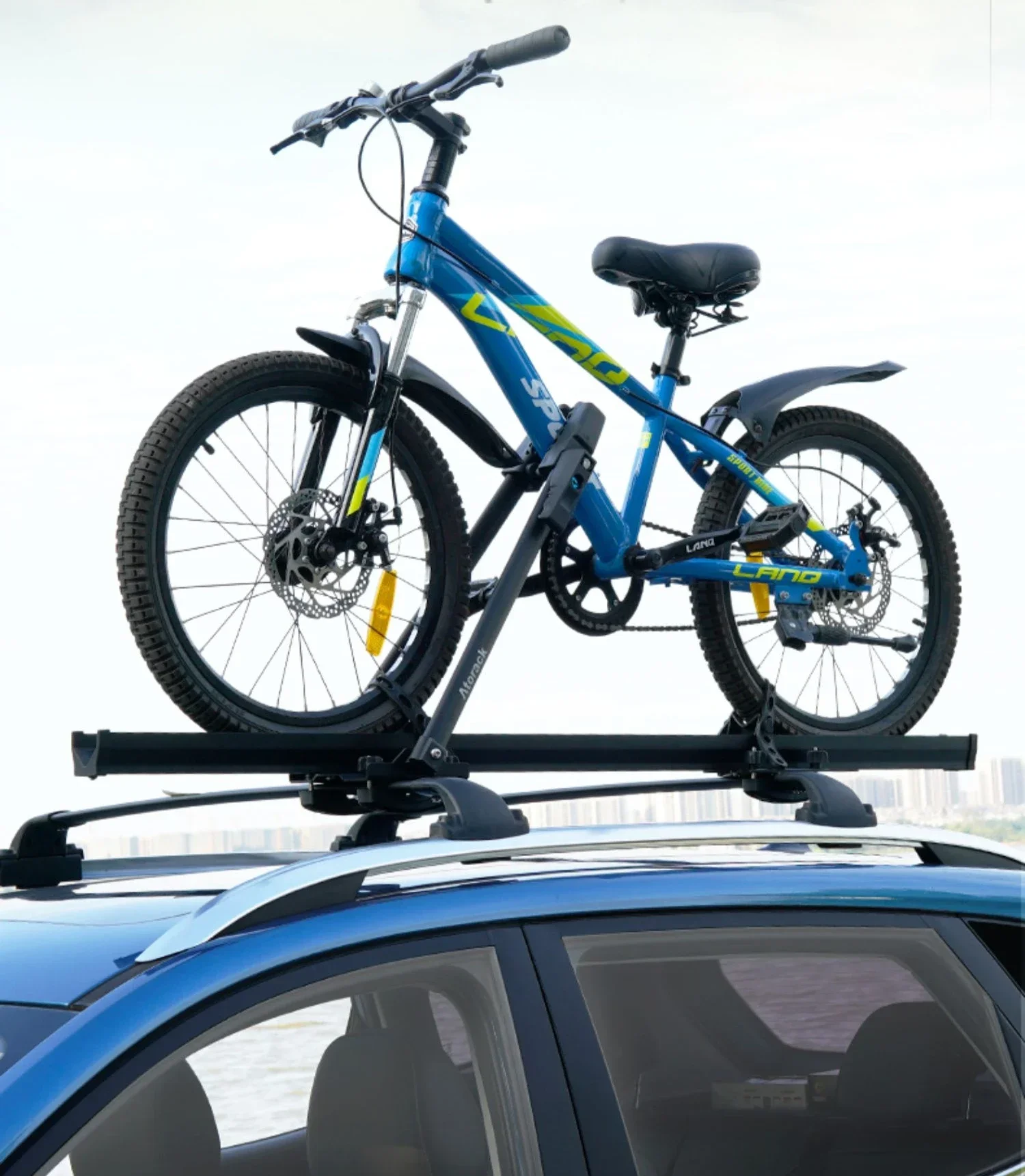 

Universal aluminum alloy locked SUV with car roof bicycle rack fixed luggage rack for vehicle-mounted mountain single frame Hot