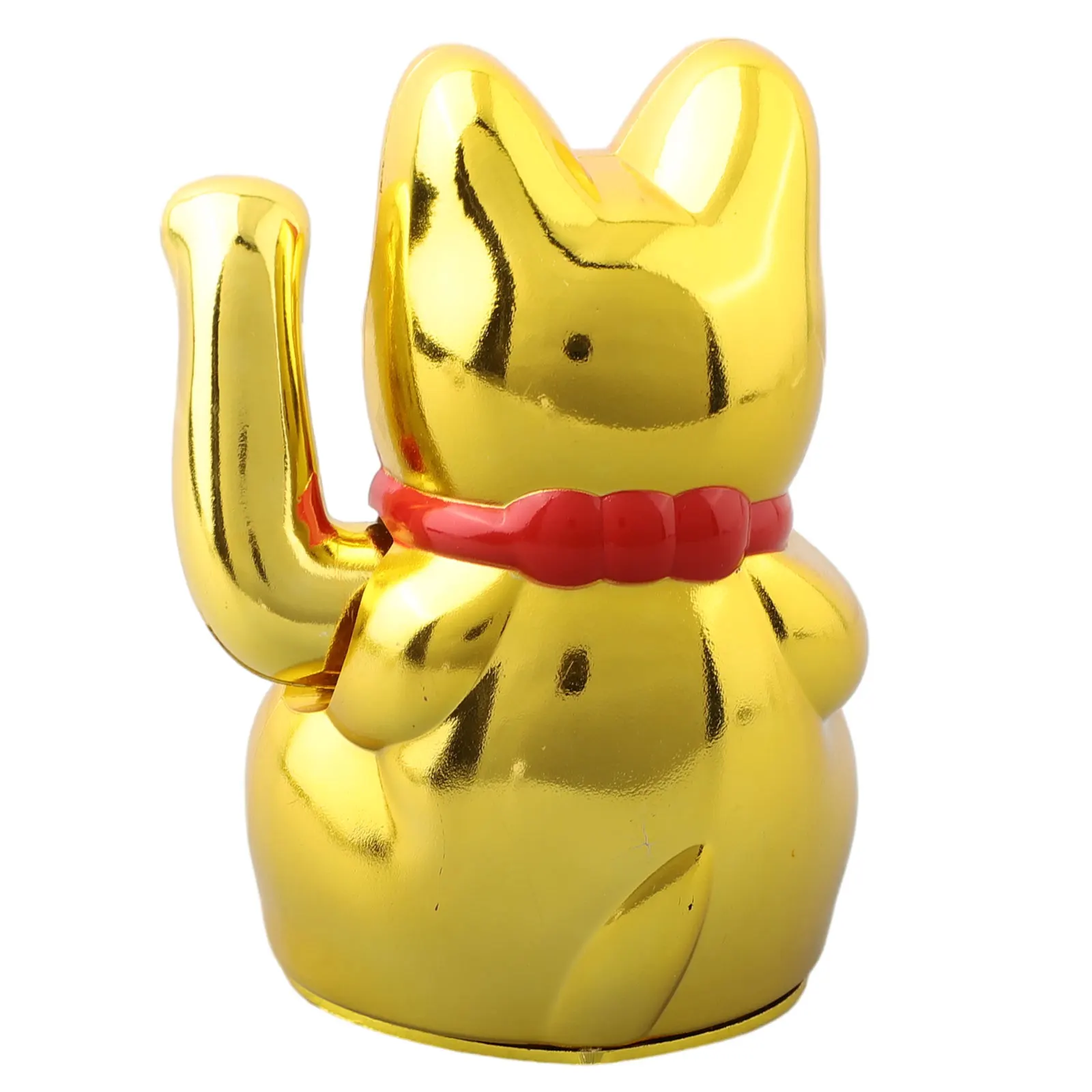 5 Inch Plastic Lucky Cat Ornament with Swinging Arms Perfect for Store Decor and Home Accents Battery Powered Cheerful Design