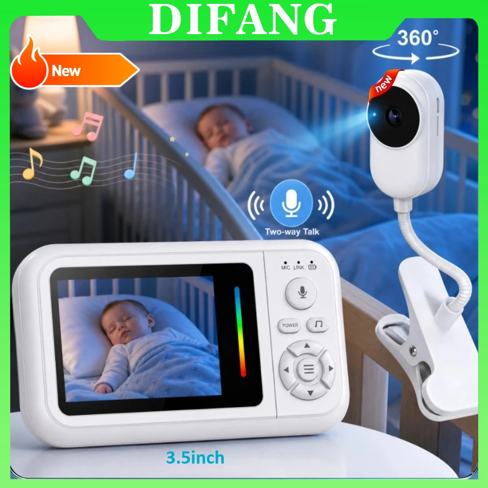 New No WiFi Video Baby Monitor 3.5 Inch HD LCD Babyphone Baby Surveillance Camera VOX Lullabies Nanny Security Monitor