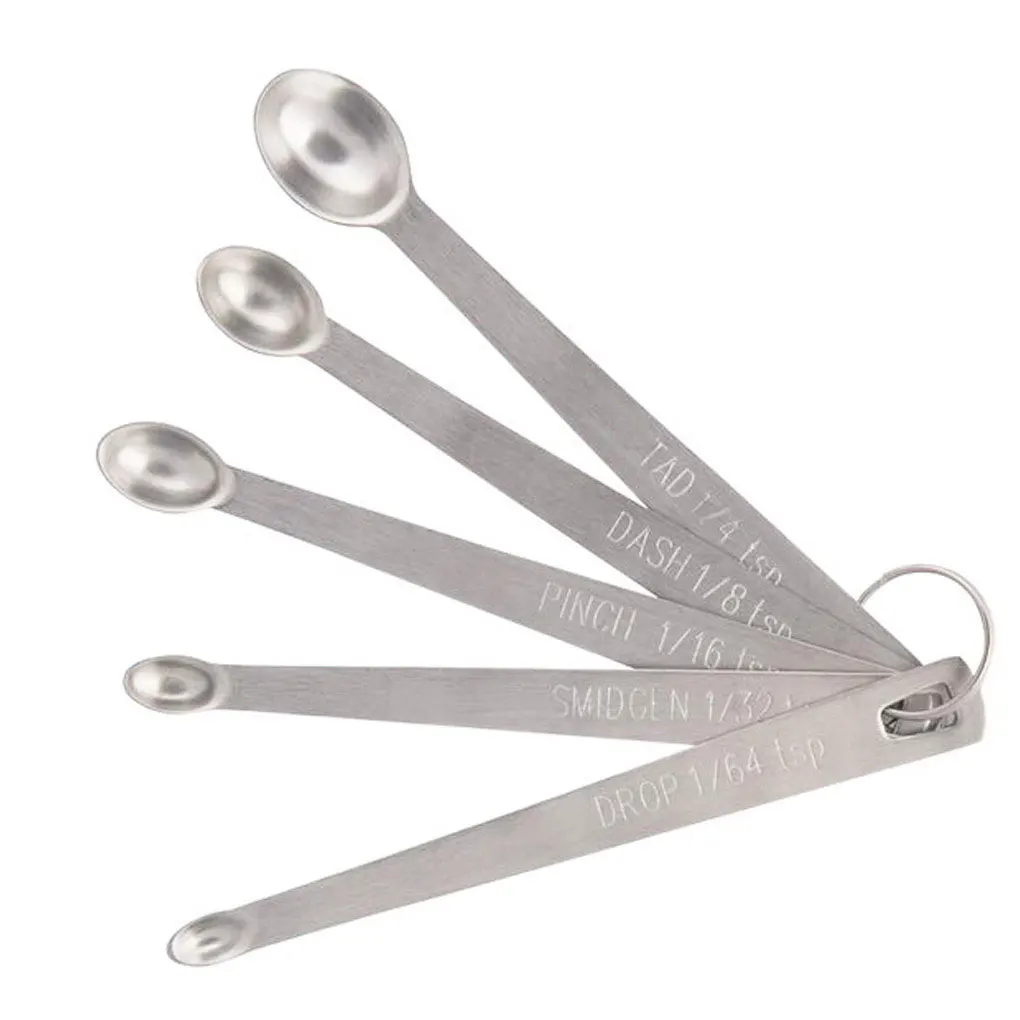 Pack of 5 Measuring Spoon Cooking Spoons Measure Tools Restaurant