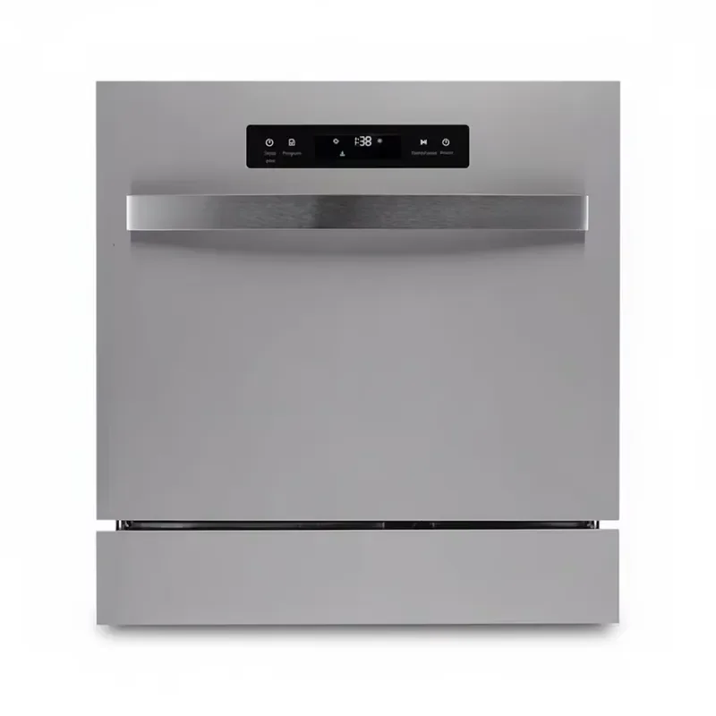 Freestanding Dishwasher 8 Place Settings 304 Stainless Steel 5 Wash Programs 595x525x620mm for RV Unit Compact Kitchen