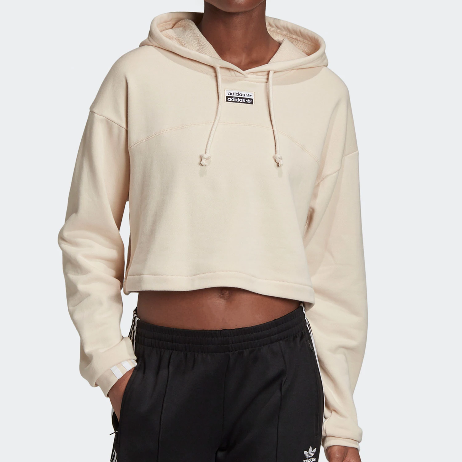 

Женская спортивная модная толстовка с капюшоном Adidas Authentic Trefoil GD3089