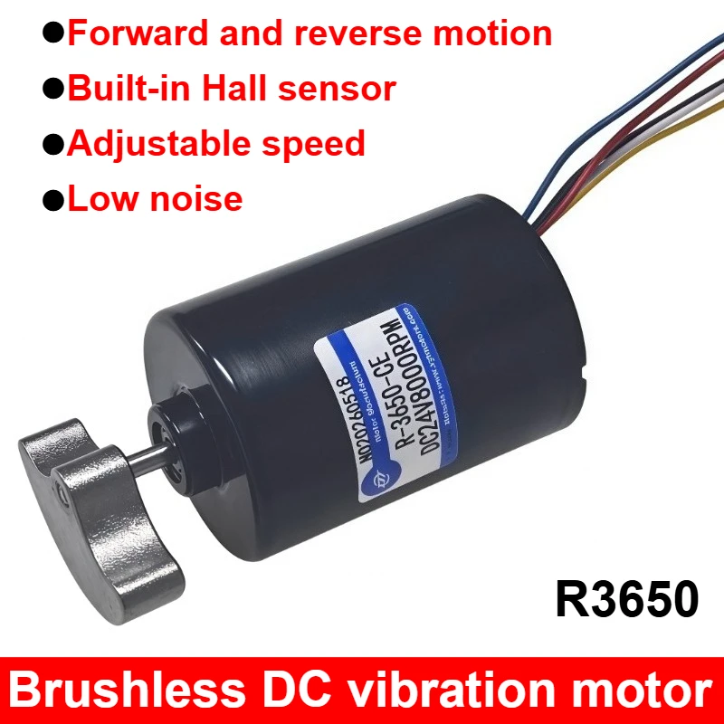 R-3650 Brushless DC Vibrating Motor Is A Variable-Speed Planetary Gear High-Torque 12V - 24V Micro Motor