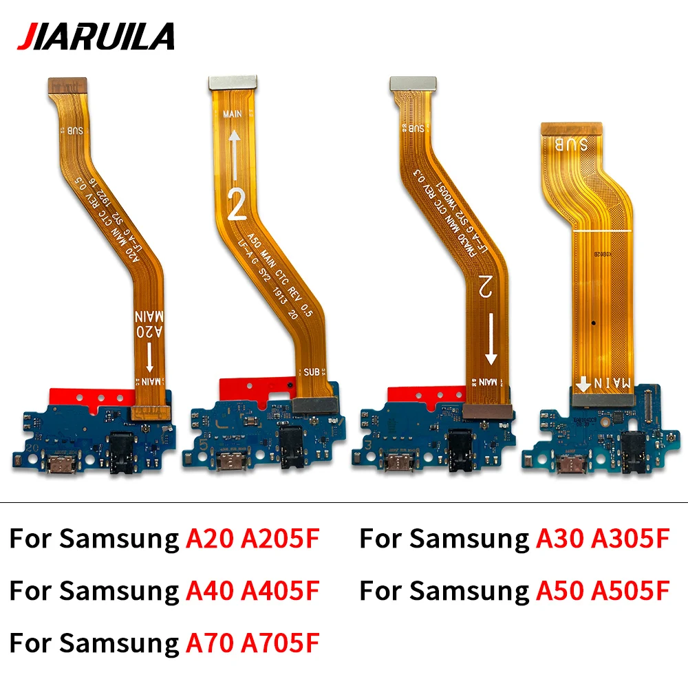 

For Samsung A20 A30 A40 A50 A70 USB Charging Board Port Flex Cable Connector Parts Main Motherboard Connector Board