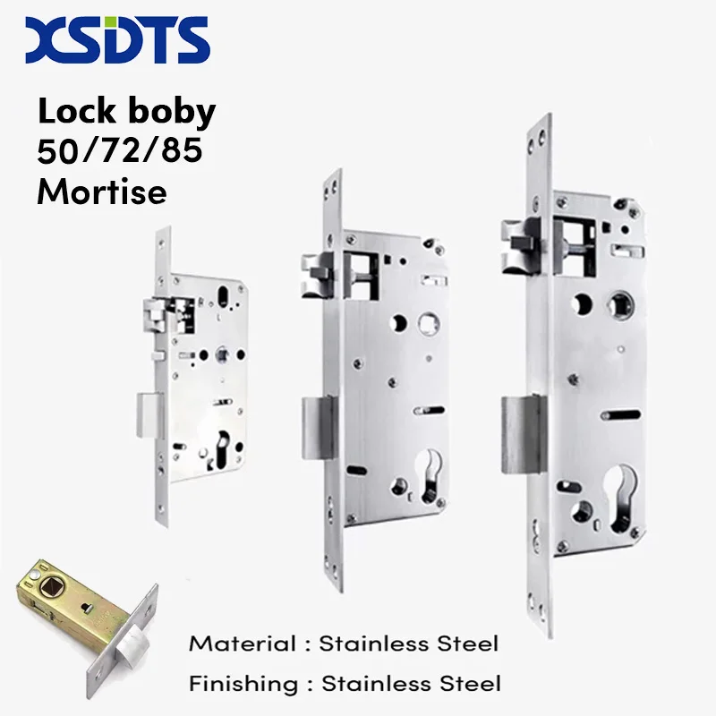 Broken Bridge Aluminum Alloy Steel Finger Print Door Lock Body for Smart Door Lock Case Lock Fittings Type 5050 72 85