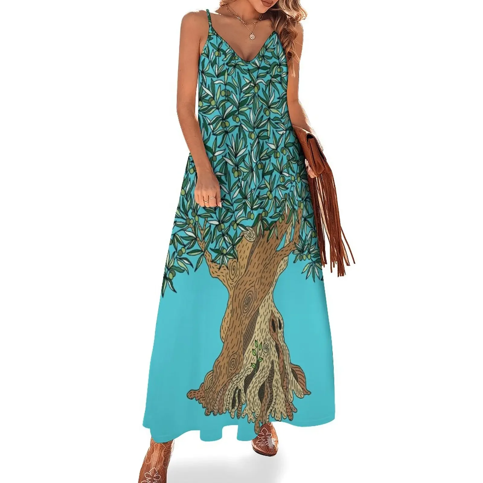 

1110 Years Old Olive Tree Sleeveless Dress dress women summer dresses korean style prom dresses Dress