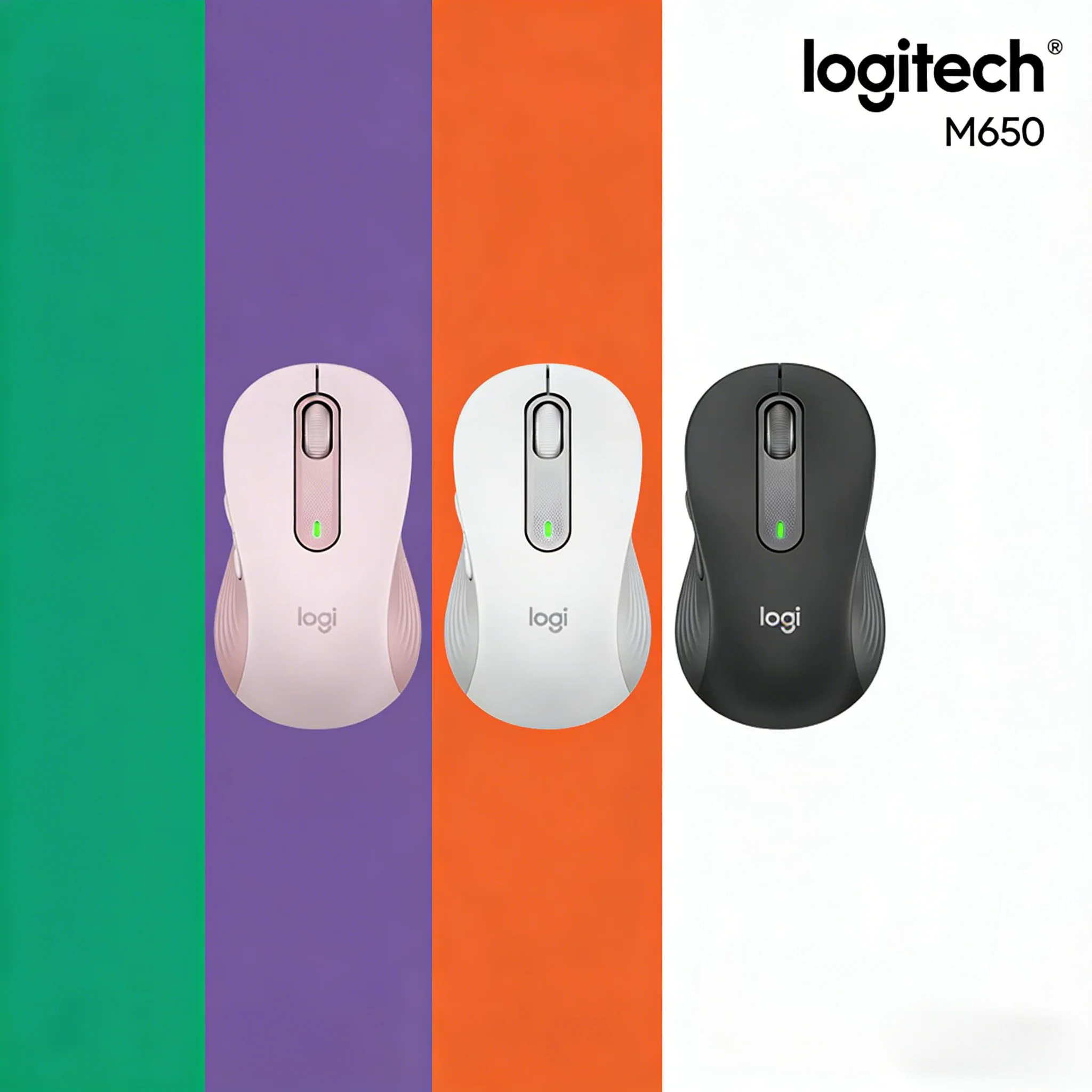 

Беспроводная офисная мышь Logitech M650/M650L, двухрежимная Bluetooth, бесшумная портативная для работы и ноутбука