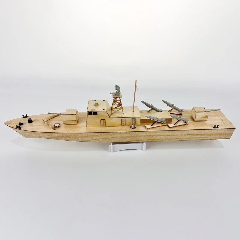 RC Missile Boat Model D-42 Wooden Kit Electric Self-propelled Model Competition Designated Ship Type