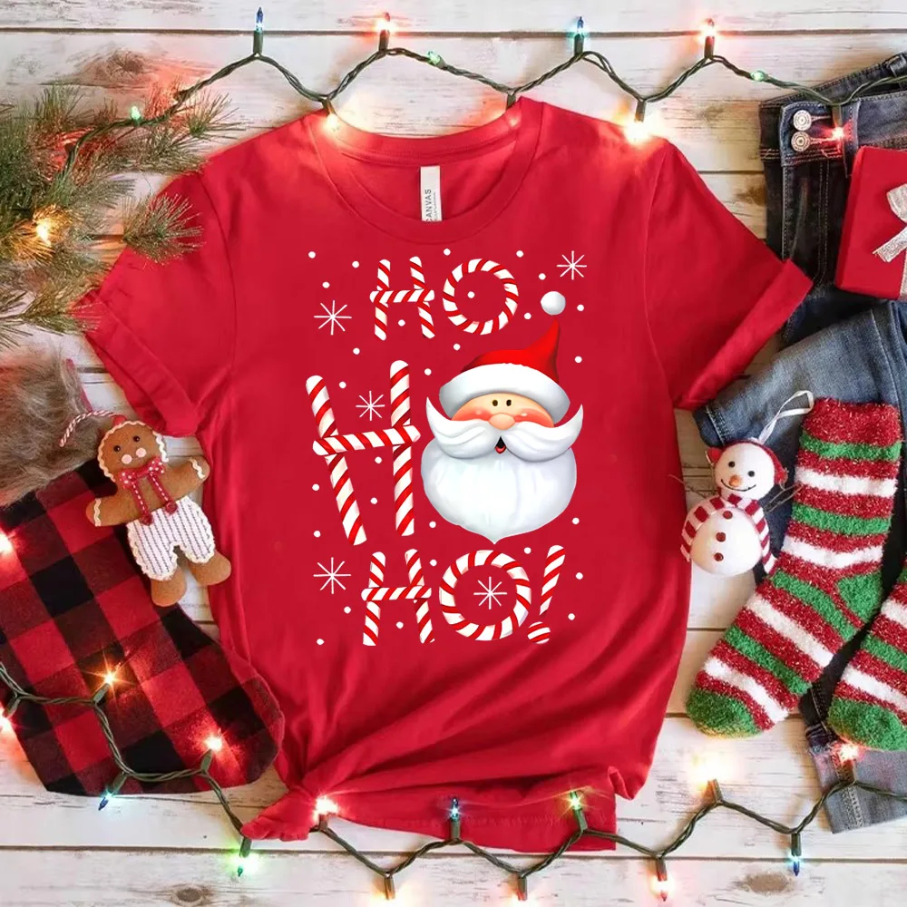 Women Christmas Santa Claus Printed T Shirt Christmas Gifts Cartoon Top Tshirt Harajuku Fashion New Year T-shirt