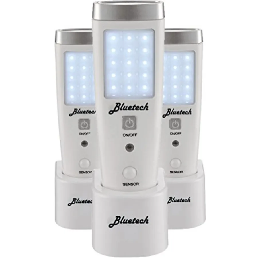 BLUETECH LED Flashlight Night Light for Emergency Preparedness, Portable Unit with Motion Detection, Power Failure Light, ETL A