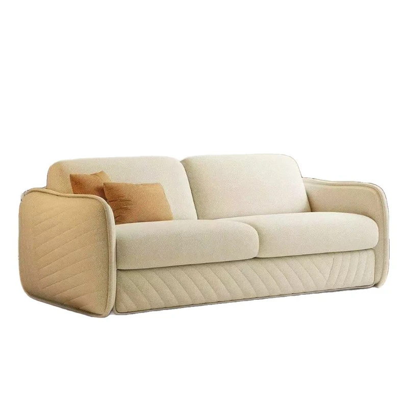 Flip sofa bed, small apartment, foldable, with mattress, living room study home, double fabric sofa