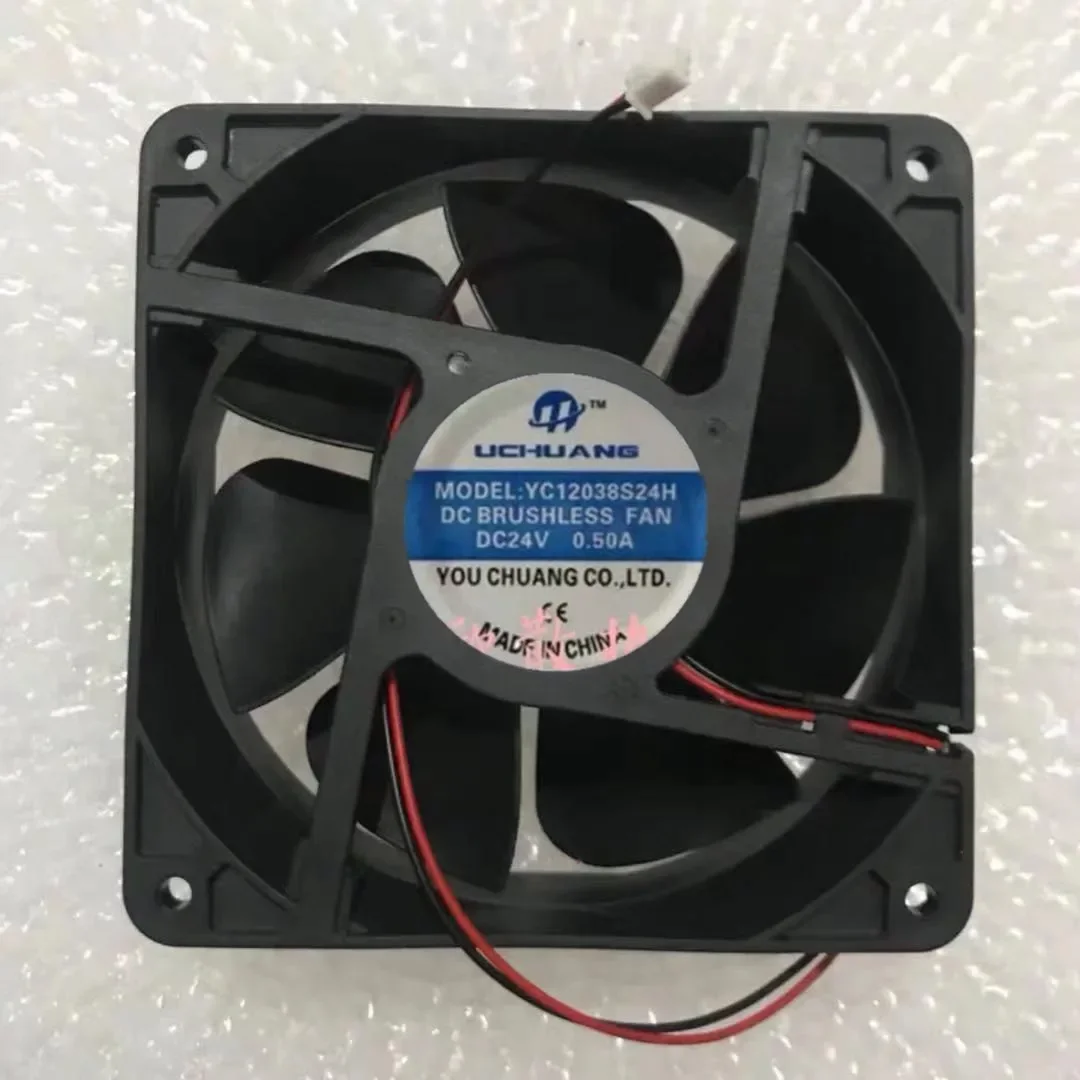 

UCHUANG YC12038S24H DC 24 В 0,50 А 120x120x38 мм 2-проводной охлаждающий вентилятор для сервера