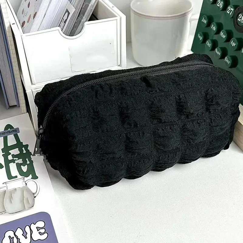 Niedliches Federmäppchen in Form eines Crêpe-Puffs, Schultasche für Schreibwaren, Federmäppchen mit Reißverschluss für Mädchen und Kinder, Kawaii-Stifthalter und Organizer. – Detail 11