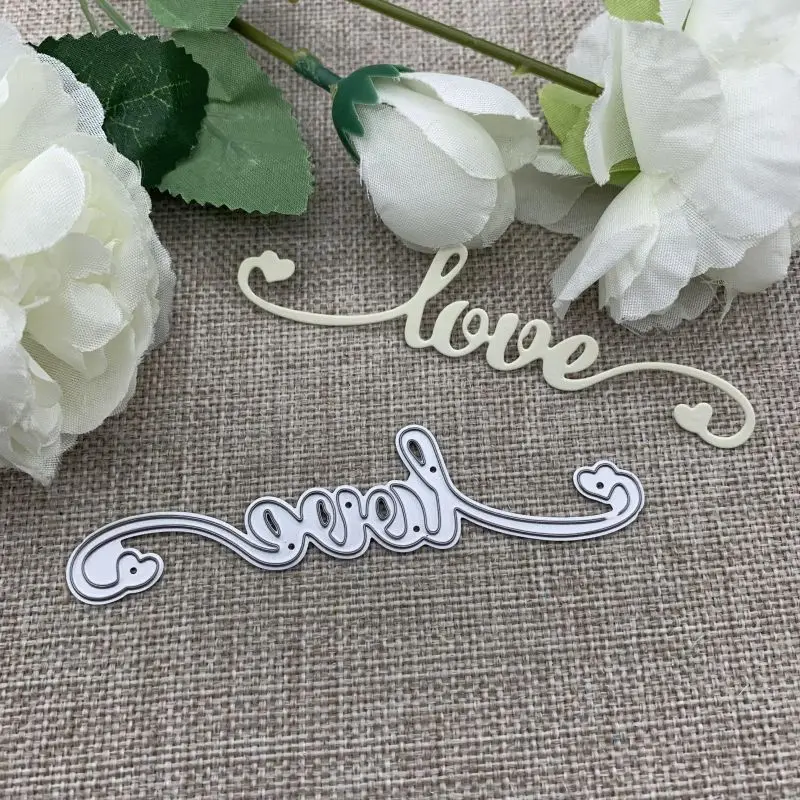 Love letter heart strip Metal Cutting Dies For DIY Scrapbooking Decorative Embossing Handcraft Die Cutting Template Mold