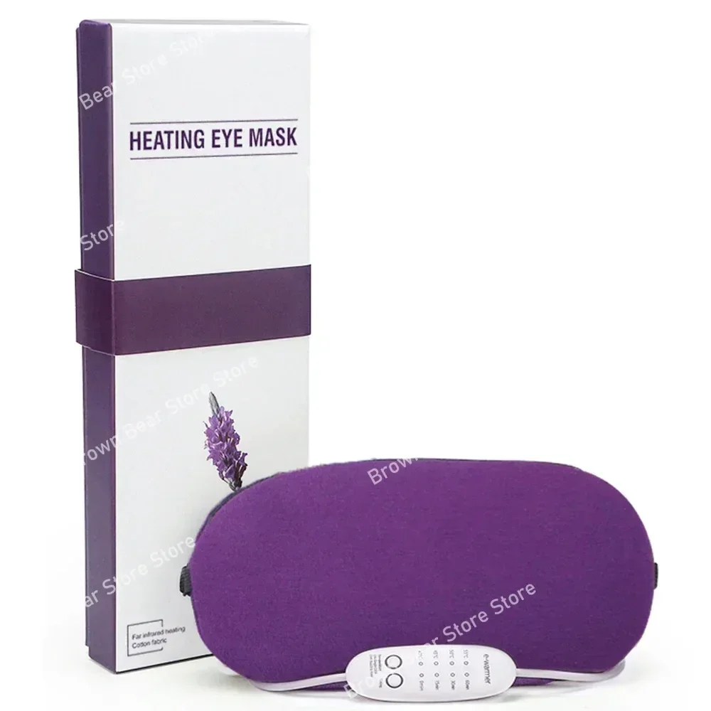 USB Heated Eye Mask Far Infrared Eyeshade For Dry Eyes Hot Eyes Compress For Puffy Eyes,Styes,Blepharitis Treatment Eye Massager