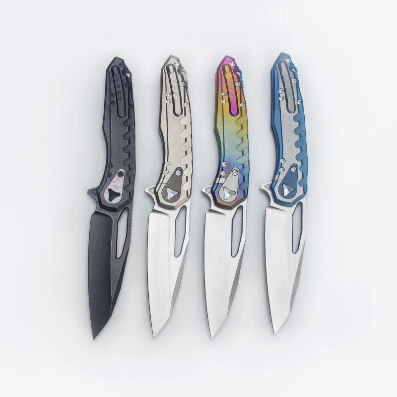 EVIL EYES Customized Folding Knife Sigil Sharp M390 Blade Ti Handle Sacrum Tactical Pocket EDC Survival Tools Hidden Clip