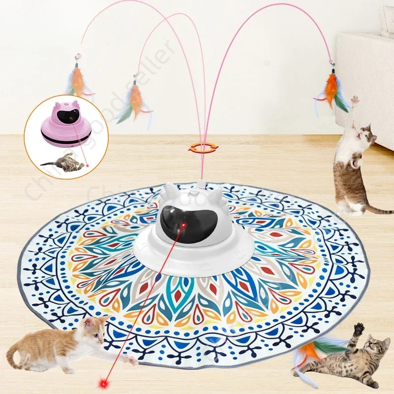 Laser Cat Teaser Cover Cloth Cat Toy Self-hi To Relieve Boredom Cat Electric Pet Products