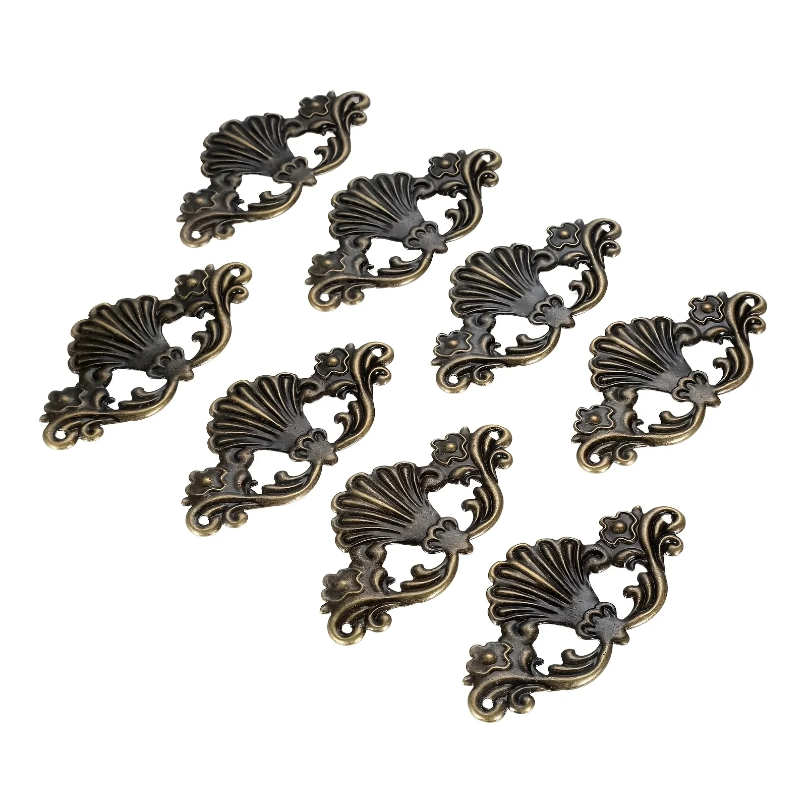 8Pcs Antique Bronze Jewelry Wooden Box Decorative Protector Brackets Album Embellishment Scrapbook Corner Protection Guard
