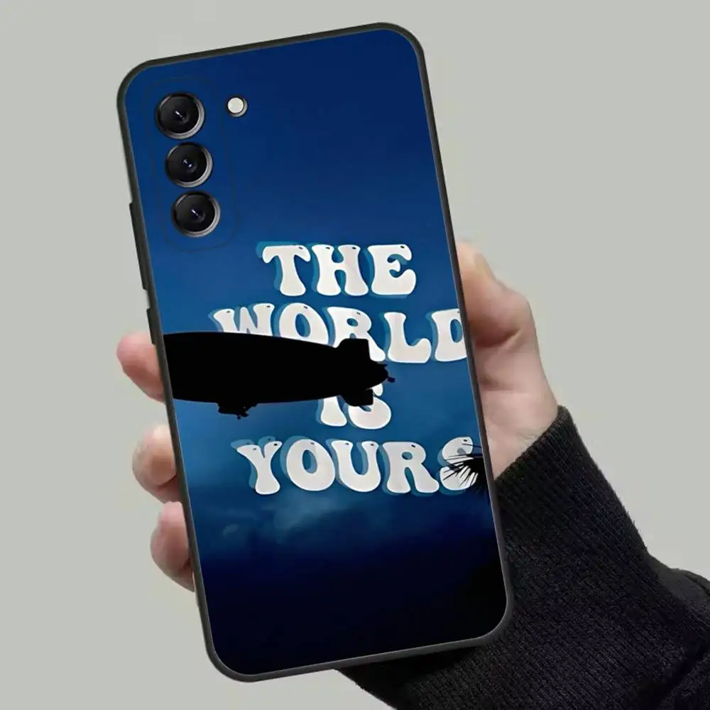 S-Scarfaces World Is Yours Handyhülle für Samsung Galaxy A73,72,51,53,52,71,22,5G,Note,J7,8,9 Soft Black Cover