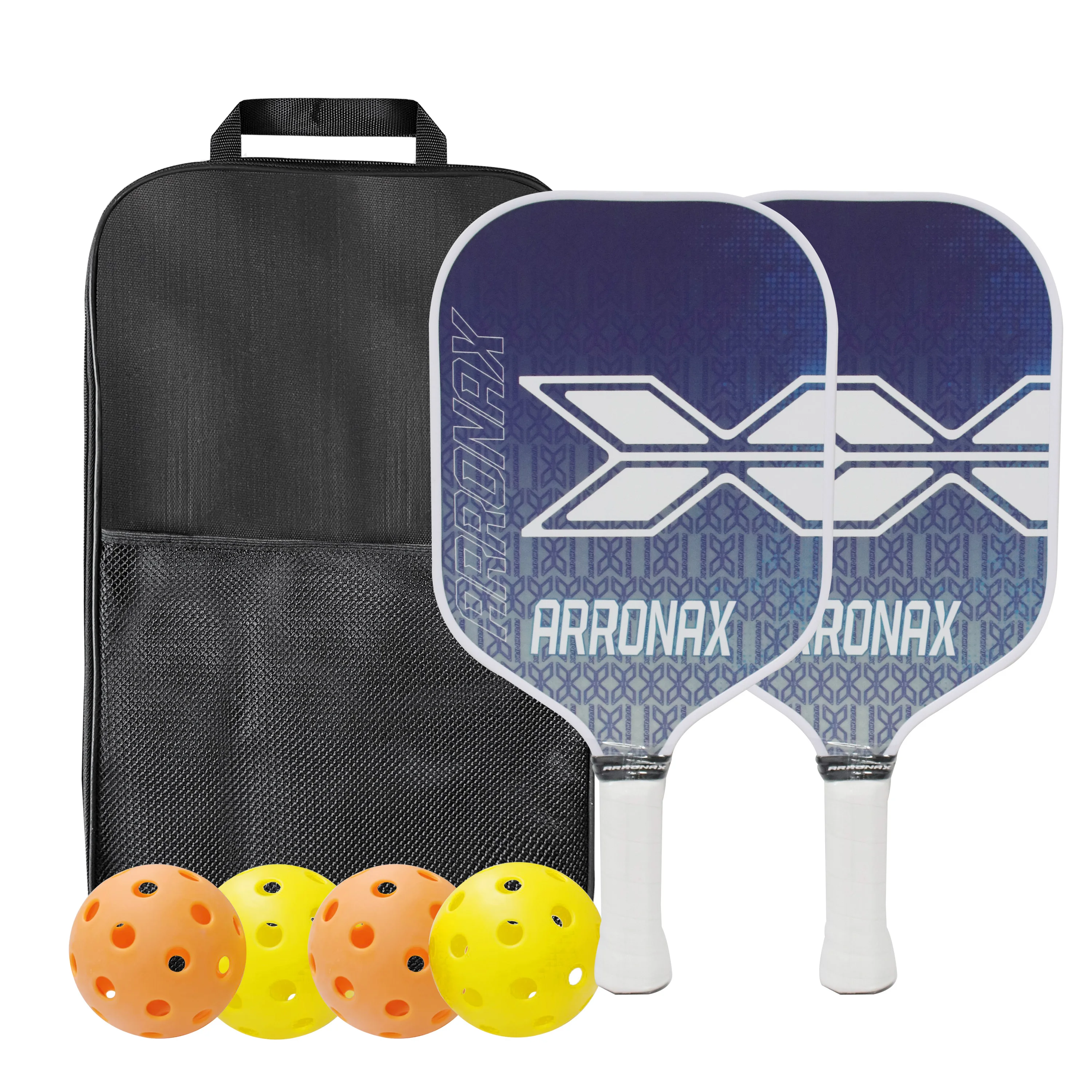 

Professional Fiberglass Pickleball Paddle Set, Lightweight Backpack, 4 Balls For Adults And Children Beginers Halloween Gifts