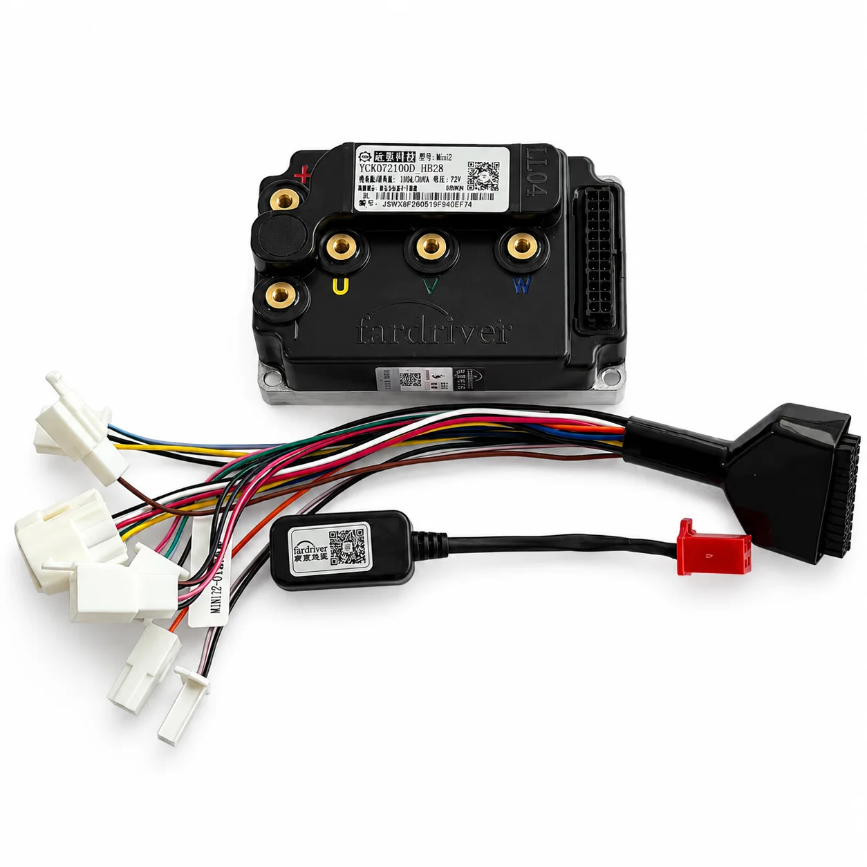Fardriver MINI12 100A Intelligent Programmable Sine Wave Controller Electric Vehicle and Motorcycle Motor Controller