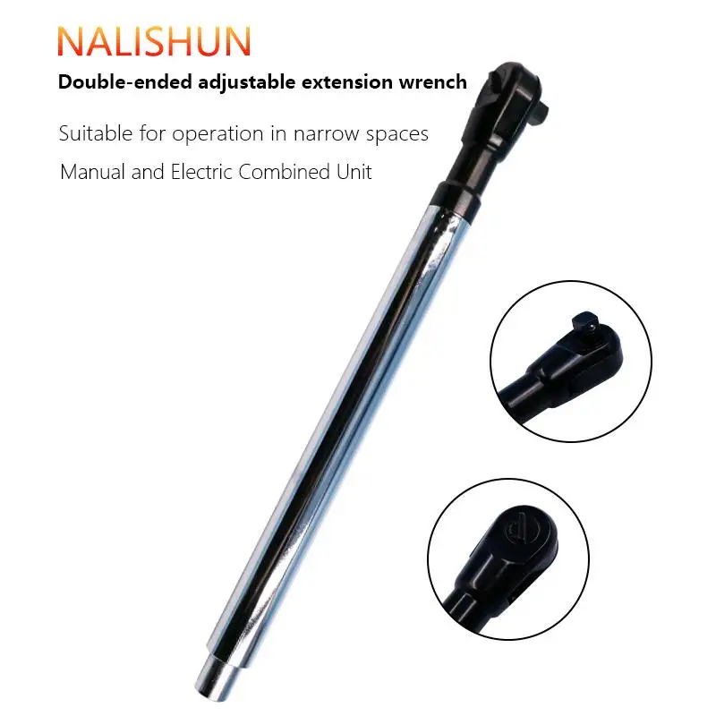 New 2-In-1 Manual And Electric Ratchet Wrench 1/2 Inch High Torque Direction Extended Tool For Automotive Tight Space Car Repair