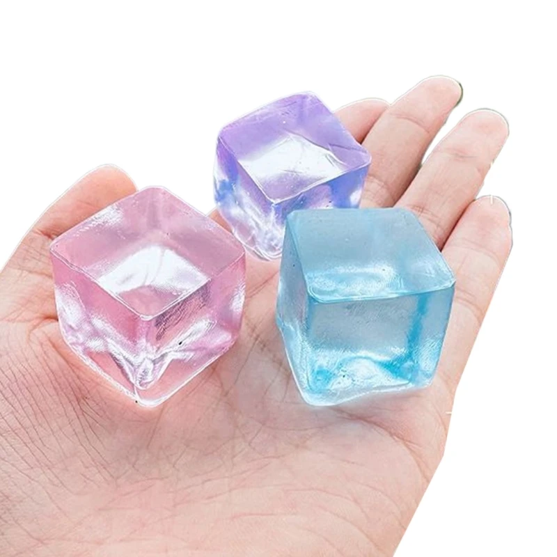 

20 Pack Stress Toy Maltose Clear Tofu Ice Cube Squeeze Maltose Photostudio Photgraphy Mini Ice Cube for Student