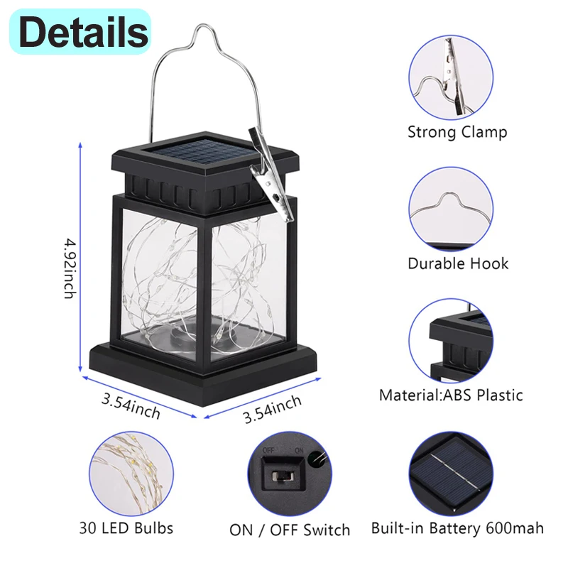 Solar Outdoor Retro Palace Lantern Floor Lights Lawn Landscape Hanging Atmosphere Candle Lighting Lamp Floor Yard Garden Decor image 3