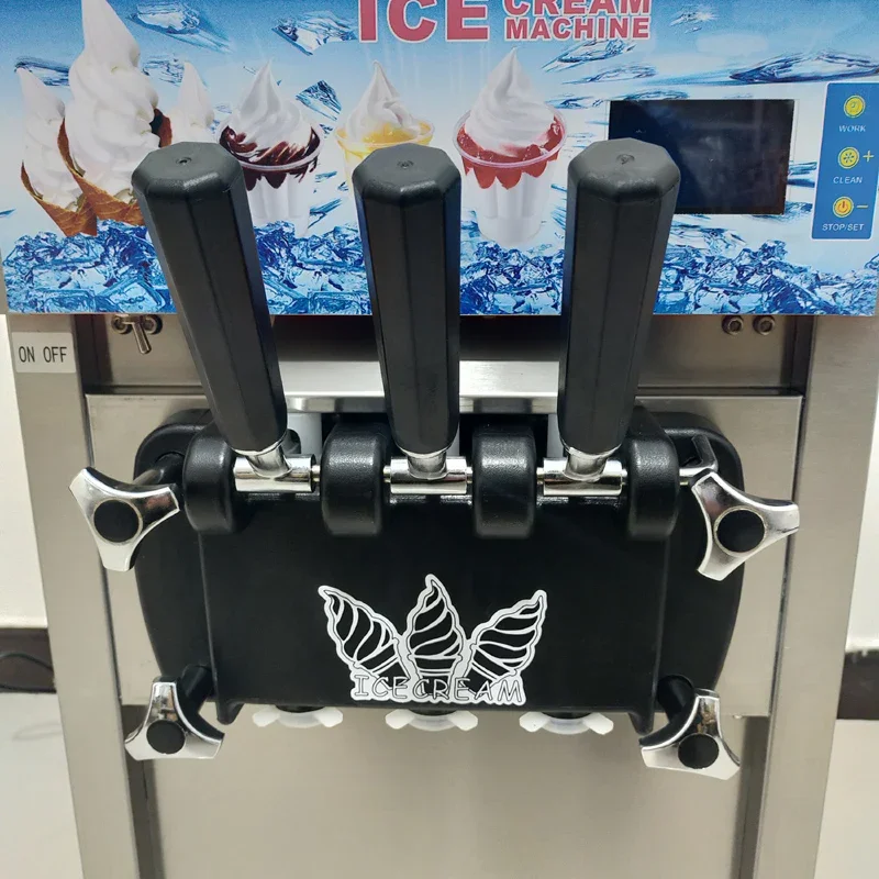 

Soft Serve Ice Cream Machine Commercial Electric 2+1 Flavors Ice Cream Makers Desktop Sundae Ice Cream Machine