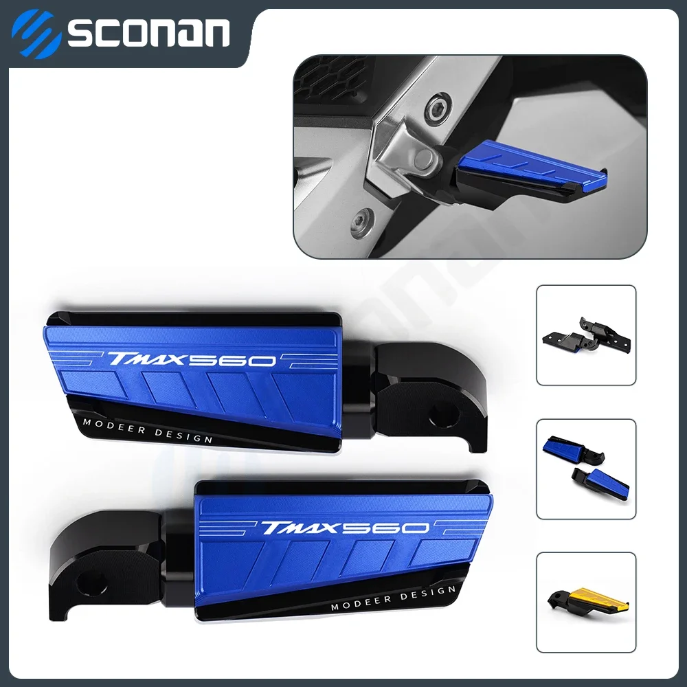 

For YAMAHA T-MAX 560 TMAX560 TECHMAX Tmax560 Techmax Motorcycle Accessories Aluminum Rear Passenger Foot Peg Footrests