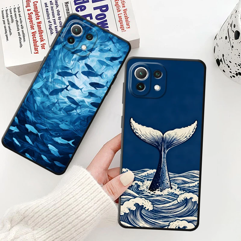 Case for Xiaomi Mi 12T Pro 11T 11 15 Pro 10T 14 12 13 Lite 12X Funda Phone Cover Creative Marine Organisms Art