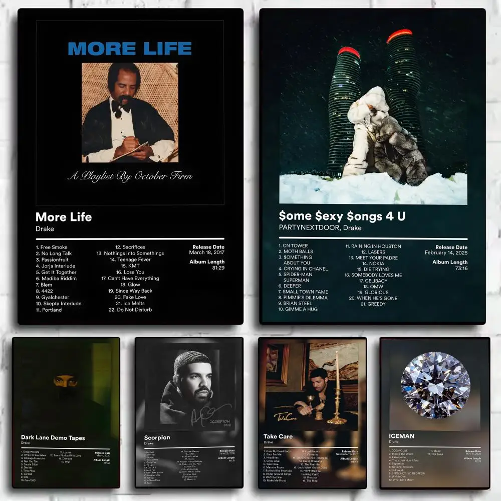 D-Drake Cloud Rap Trap Poster Home Living Bed Room Bar Hallway Sticky Wall Art Printing Waterproof Aesthetic Decor