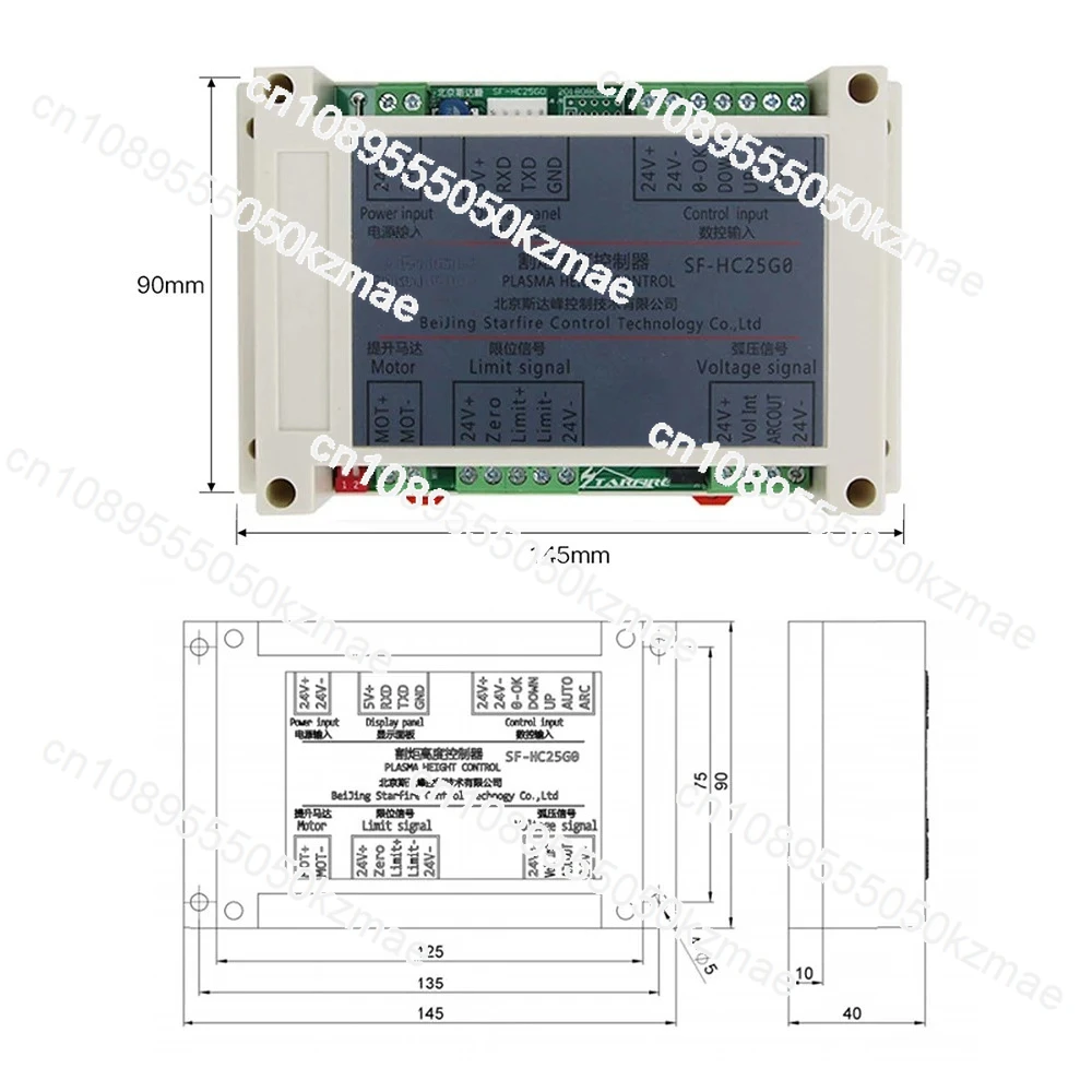 3 Axis/4 Axis/6 Axis CNC Plasma Torch Height Controller - SF-HC25K THC with Automatic Arc Voltage Control