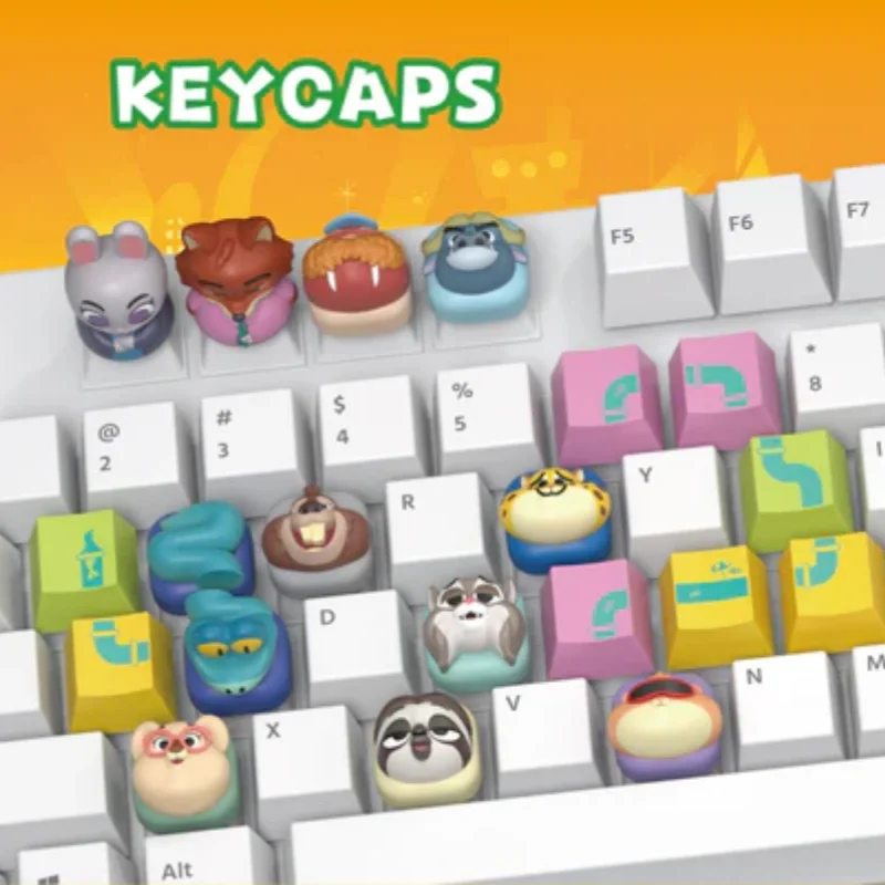 

Новый оригинальный мыльный студийный Zootopia2 Judy и Nick Keycap серии слепая коробка аниме фигурки Kawaii клавиатура колпачок игрушка в подарок