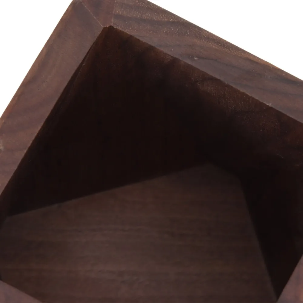 Black Walnut Wood Wooden Pen Holder Large Capacity Smoothing Wooden Pen Stand Rhombic Shape Stable Wooden Pencil Box Office Use