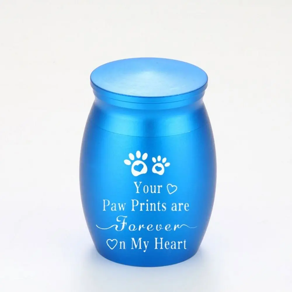 صغيرة الحيوانات الأليفة رماد صندوق معزول الحيوانات الأليفة باو طباعة الرطوبة برهان جنازة جرة للحيوانات الأليفة مقاوم للماء الغبار الحيوانات الأليفة الأسنان صندوق تخزين الشعر #5