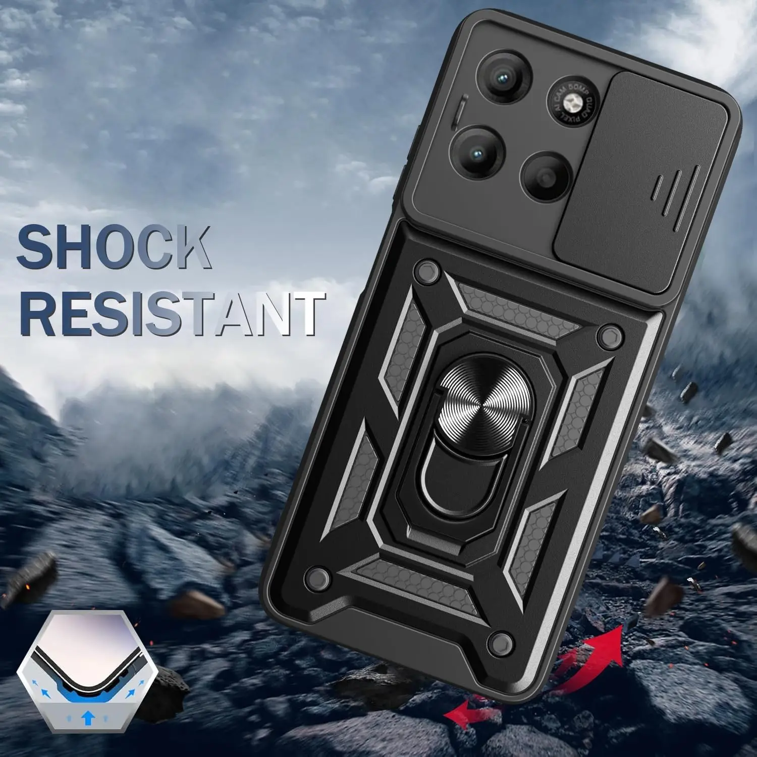 Rüstung Ständer Fall Für Motorola Moto G56 G86 Abdeckung Objektiv Schutz Drehbare Ring Magnetische Halter Coque Fundas Capa