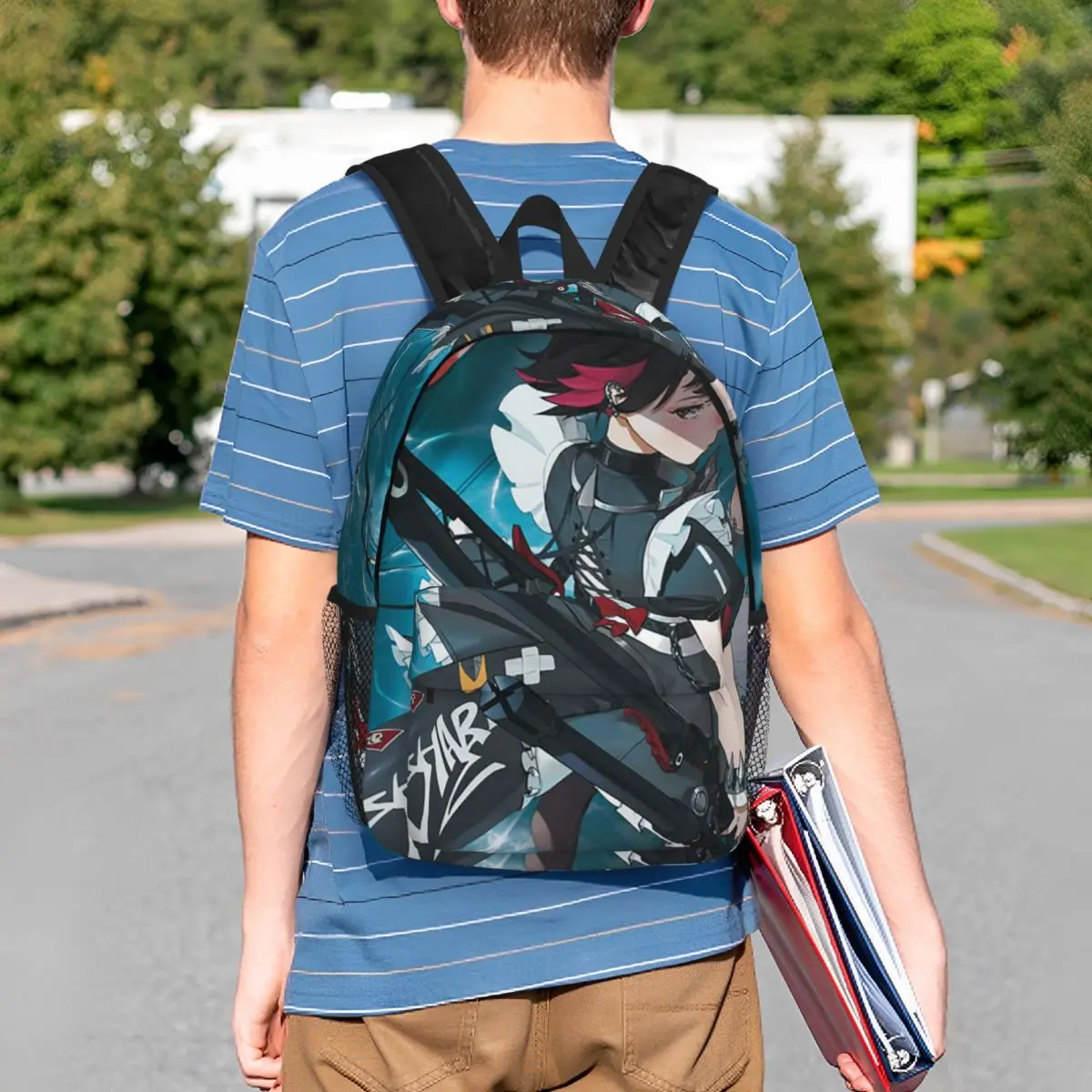 Mochila Zenless Zone Zero Ellen Joe para Jogos, Mochila Escolar Infantil, Bolsa de Ombro para Computador para Homens e Mulheres