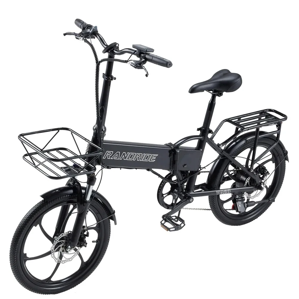 RANDRIDE YA20 電動自転車 500Wモーター 48V 12.8Ahリチウム電池 20*1.95インチタイヤ 最高速度40KM/h 電動自転車 シティEバイク