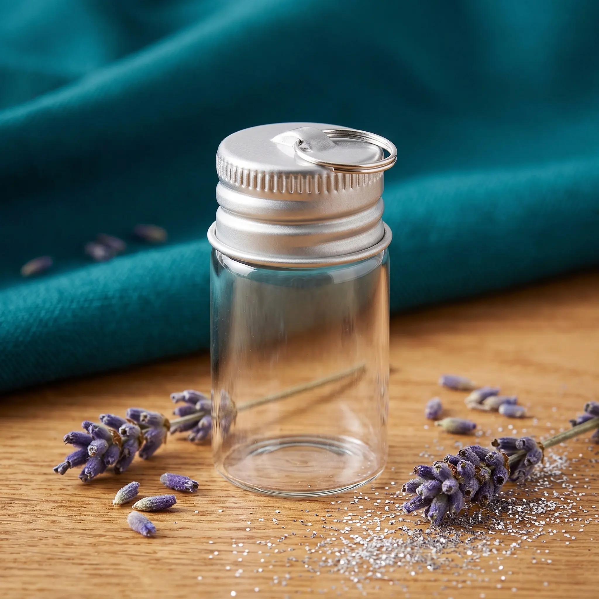 30Pcs Tiny Mini Glass Wishing Bottles Transparent Drifting Bottle Keychain 7Ml DIY Pendant Birthday Travel Drifting Bottle
