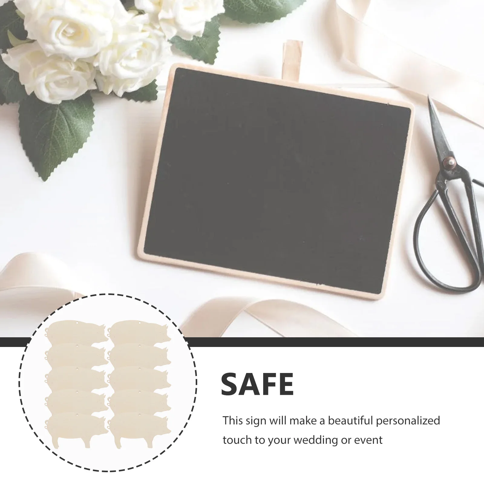 

10pcs Wooden Pig Cutout Unfinished Wood Tags For Decor Weddings Presents Blank Label Tags Pig Shape Wood Craft Diy Supply